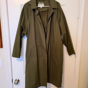 Woman plus trench coat